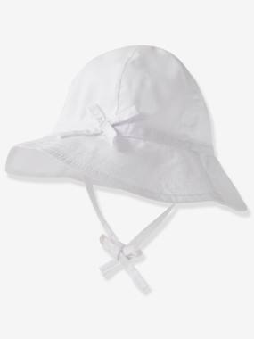 Baby Mädchen Sonnenhut weiss