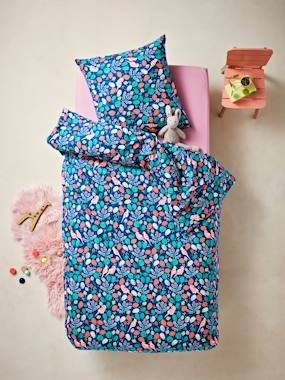 Set aus Bett- und Kissenbezug ,,Sweet Tropik königsblau bedruckt