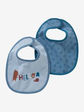 2er-Pack Lätzchen Baby-Zirlis blau/waldtiere
