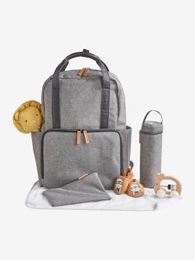 Praktischer Wickelrucksack grau