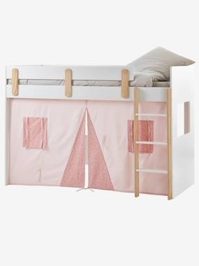 Bettvorhang für Hochbett Everest rosa/bedruckt