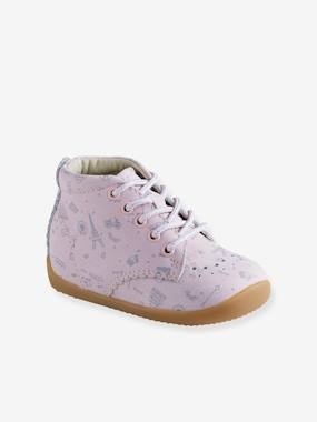 Leder Lauflern-Boots für Mädchen rosa paris
