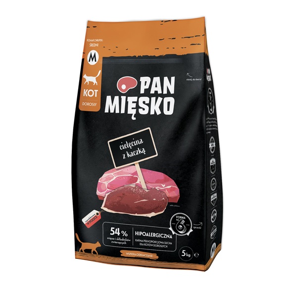 Pan Mi?sko Cat Kalb mit Ente Medium - Sparpaket: 2 x 5 kg