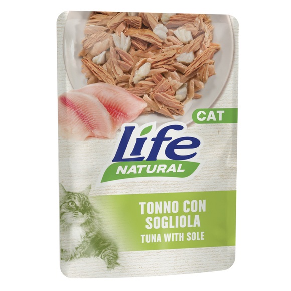Sparpaket Life Cat Natural Adult 12 x 70 g - Thunfisch mit Seezunge