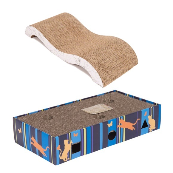 Kratzmöbel Scratch & Play - L 45,5 x B 24 x H 9,3 cm / 2 Bälle