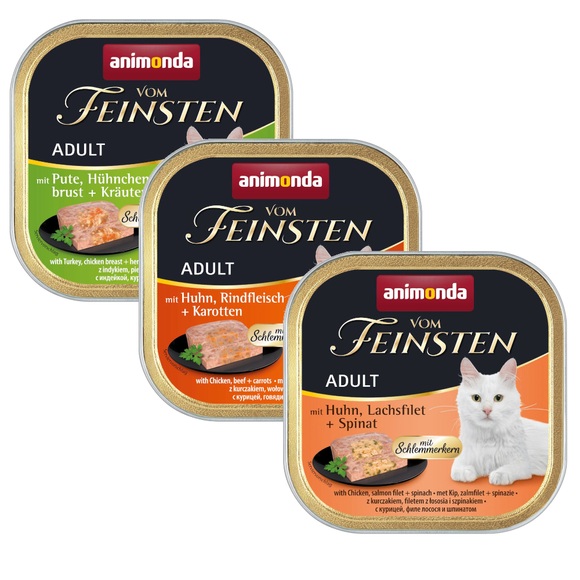 Animonda Vom Feinsten Adult Mixpaket 32 x 100 g - Schlemmerkern (3 Sorten)