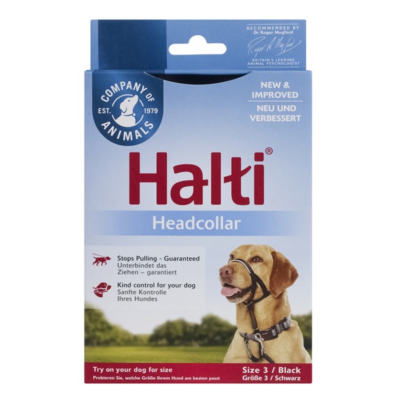 Halti Kopfhalfter schwarz - Größe 3: Dobermann, Labrador, Setter