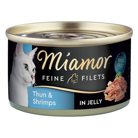 Megapack Miamor Feine Filets 24 x 100 g - Heller Thunfisch & Shrimps