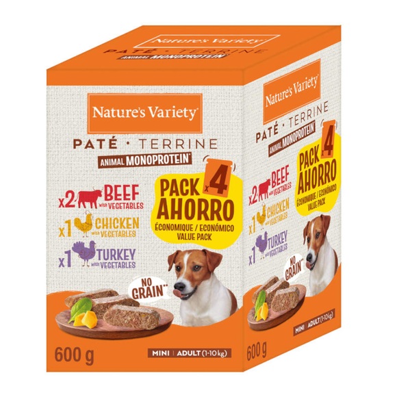 Megapack Nature's Variety Original Paté No Grain Mini 16 x 150 g - Rind, Huhn, Truthahn