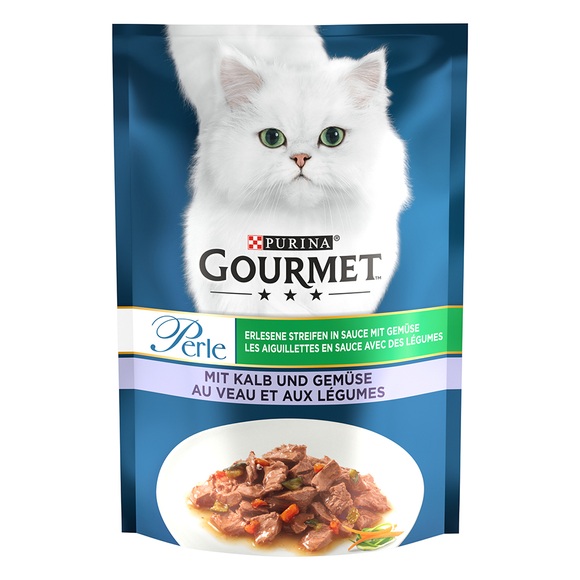 Megapack Gourmet Perle 24 x 85 g - Erlesene Streifen mit Kalb & Gemüse