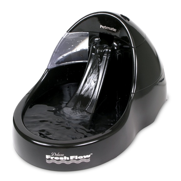 Fresh Flow Deluxe Trinkbrunnen Schwarz, 3 Liter - Trinkbrunnen 3 Liter