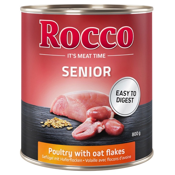 Rocco Senior 6 x 800 g - Geflügel & Haferflocken