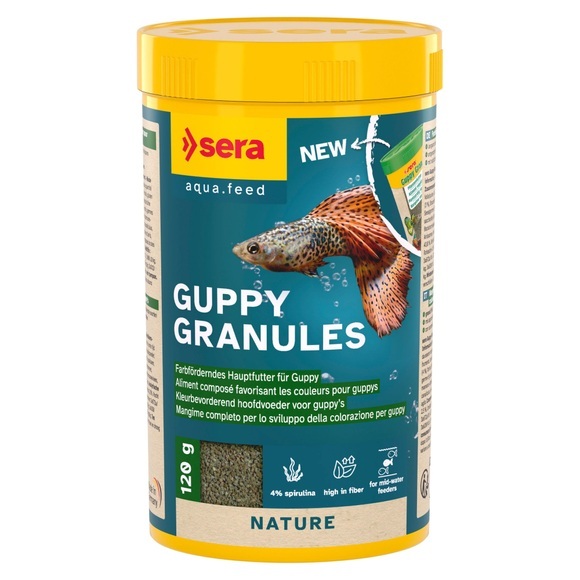 sera guppy gran 250ml Grüngranulat für Guppys