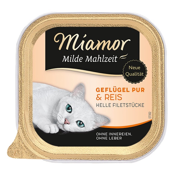 Miamor Milde Mahlzeit 6 x 100 g - Geflügel Pur & Reis