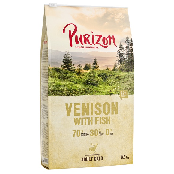 Purizon Adult Hirsch & Fisch - getreidefrei - Sparpaket: 2 x 6,5 kg
