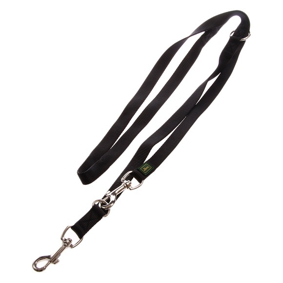 Hunter Hundeleine Vario Basic, schwarz - 200 cm lang, 15 mm breit