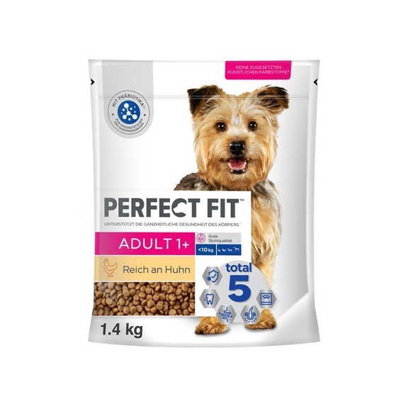 Perfect Fit - 4 x Dog 1+ Adult mit Huhn - 1.4 kg