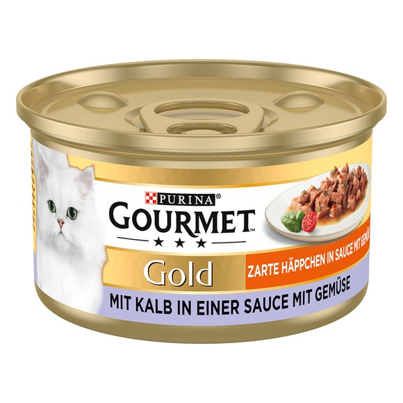 Gourmet Gold Zarte Häppchen 12 x 85 g - Kalb & Gemüse