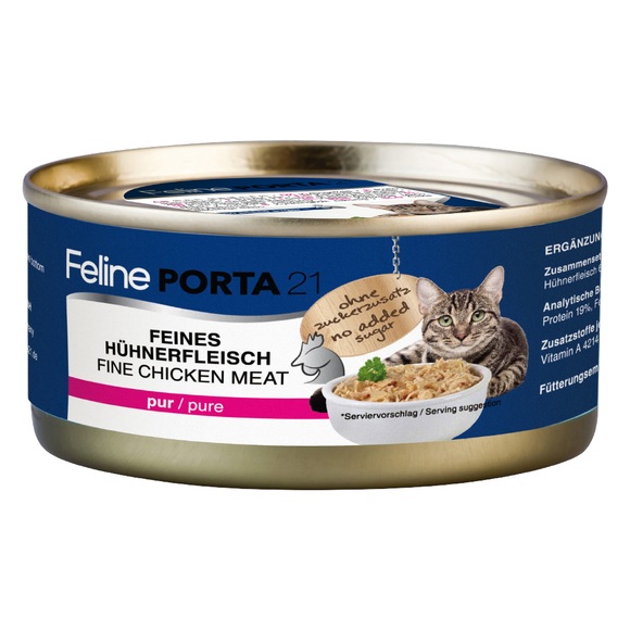 Feline Porta 21 Katzenfutter 6 x 156 g - Hühnerfleisch pur