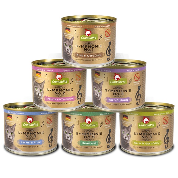 GranataPet Symphonie Probierpaket 6 x 200 g - 6 Sorten