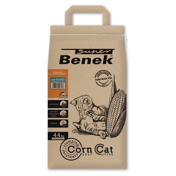 Super Benek Katzenstreu - Probiergröße 7 l - Corn Cat Meeresbrise