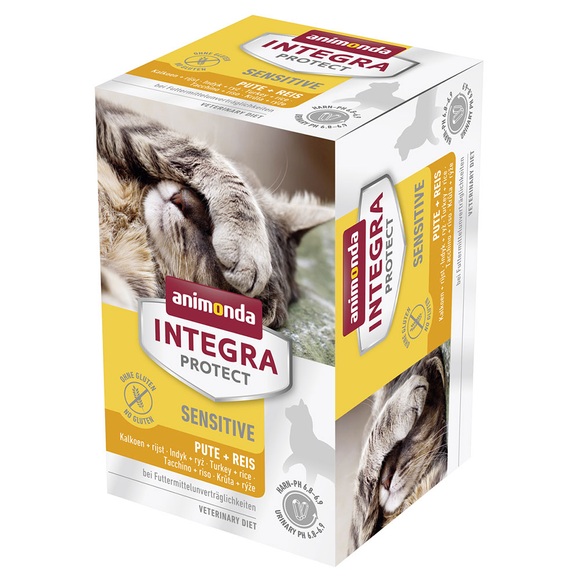 Sparpaket: 24 x 100 g Animonda Integra Protect Adult Sensitive Schale - Pute & Reis