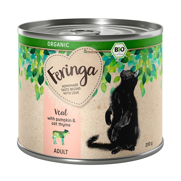 Feringa Organic Adult 24 x 200 g - Kalb mit Kürbis und Katzengamander
