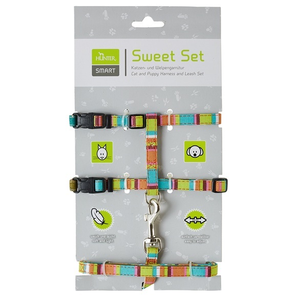 Hunter Welpen- & Katzengarnitur Stripes - nylon bunt