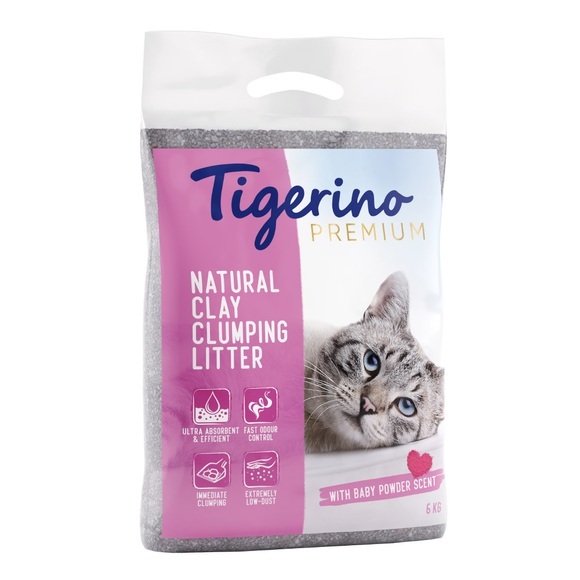Tigerino Canada Katzenstreu - Babypuderduft - Probiergröße 6 kg