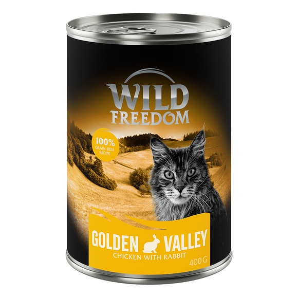 Wild Freedom Adult 6 x 400 g - Golden Valley - Kaninchen & Huhn