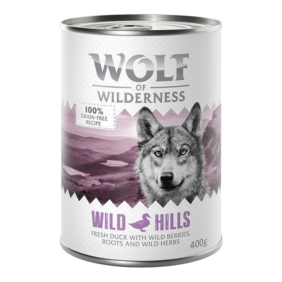 Wolf of Wilderness Adult 6 x 400 g - Wild Hills - Ente