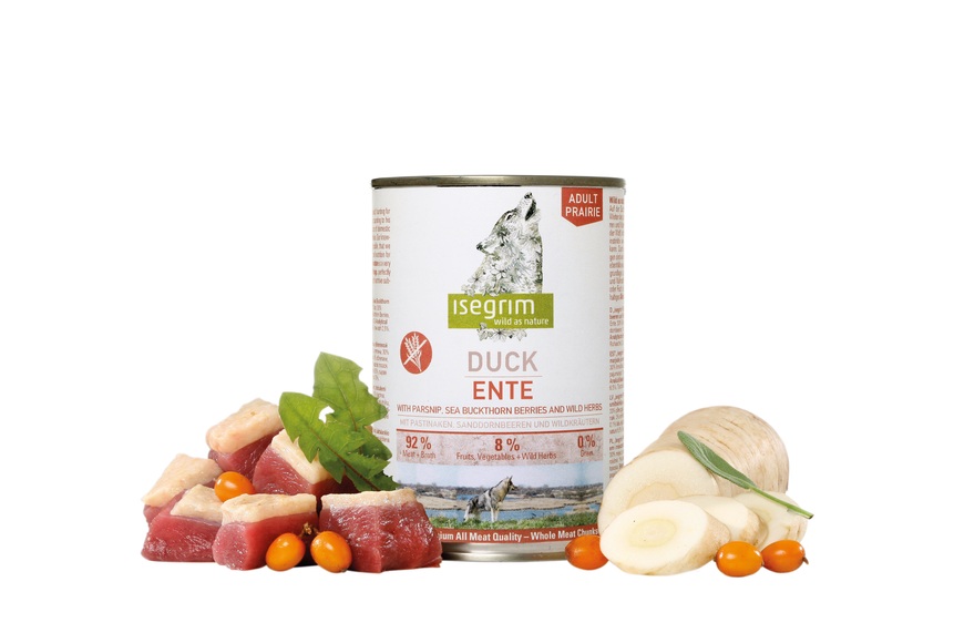Isegrim Adult 6 x 400 g - Ente mit Pastinaken, Sanddornbeeren und Wildkräutern