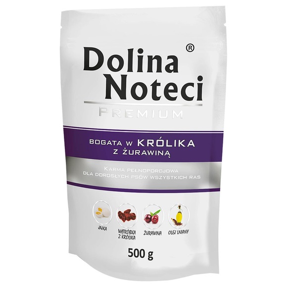 Dolina Noteci Premium in Beuteln, 10 x 500 g - Reich an rabbit mit Cranberry