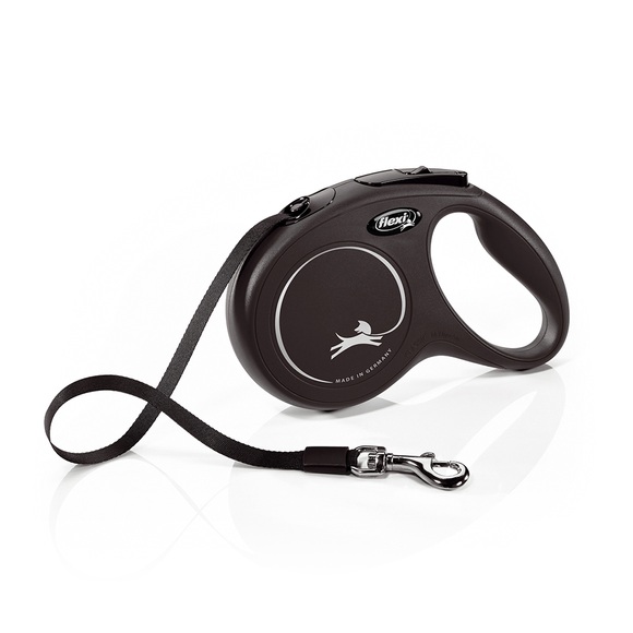 flexi New Classic Gurt-Leine M schwarz, 5 m - flexi New Classic Gurt-Leine M schwarz, 5 m
