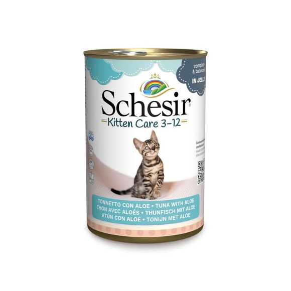 Schesir Kitten in Gelee 6 x 140 g - Thunfisch mit Aloe
