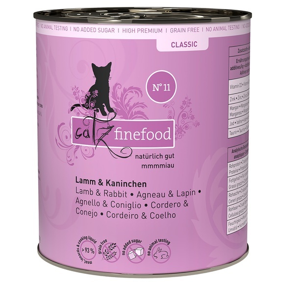 catz finefood im Sparpaket 24 x 800 g - Lamm & Kaninchen