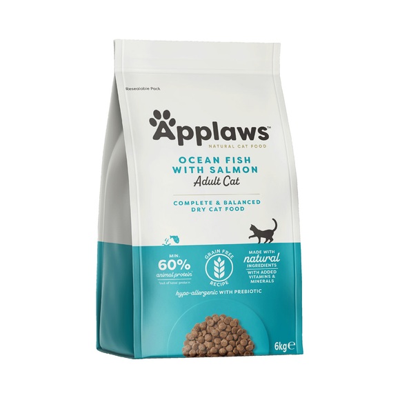 6,5 kg + 1 kg gratis! 7,5 kg Applaws Trockenfutter - Meeresfisch mit Lachs (6 kg)