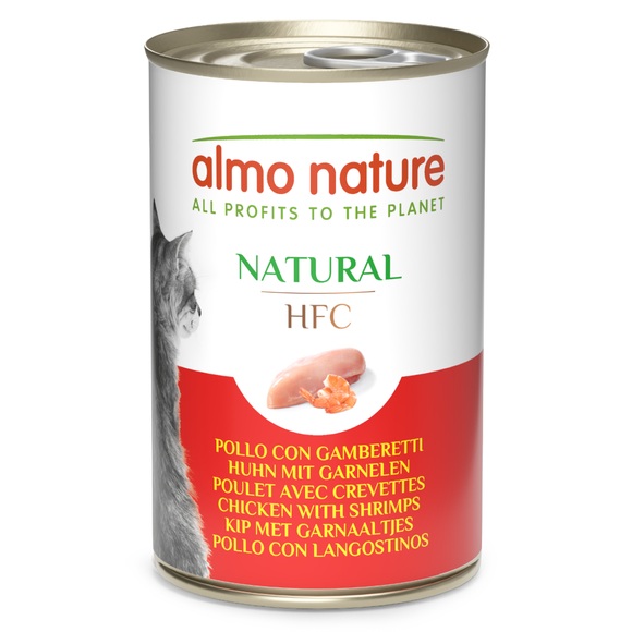 20 + 4 gratis! 24 x 140 g Almo Nature HFC - Huhn & Garnelen