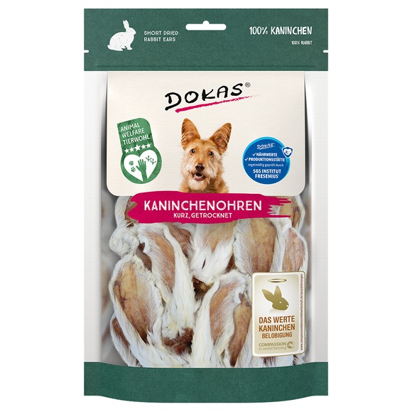 Dokas Kaninchenohren mit Fell - 100 g