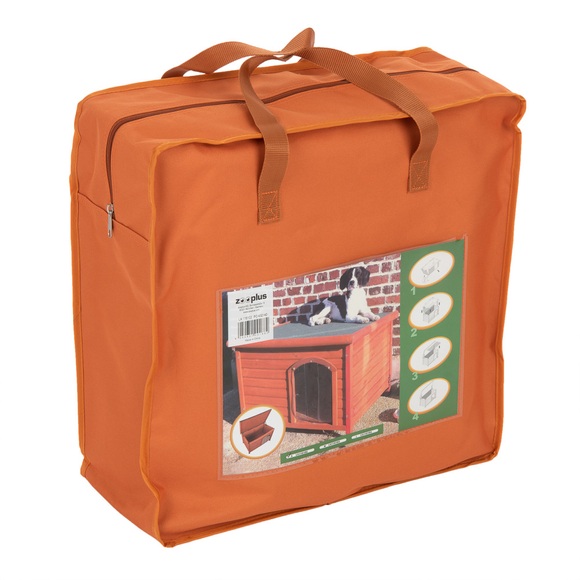 Trixie Natura Flachdach-Hundehütte Classic - Isolierung für Grösse S-M: B 75 x T 48 x H 43 cm