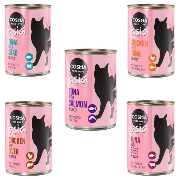 Cosma Thai/Asia in Jelly 6 x 400 g - Mix (5 Sorten)