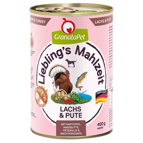 Granatapet Liebling's Mahlzeit 6 x 400 g - Lachs & Pute