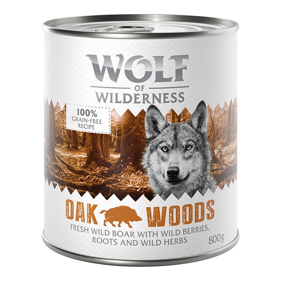 Wolf of Wilderness Adult 6 x 800 g - Oak Woods - Wildschwein