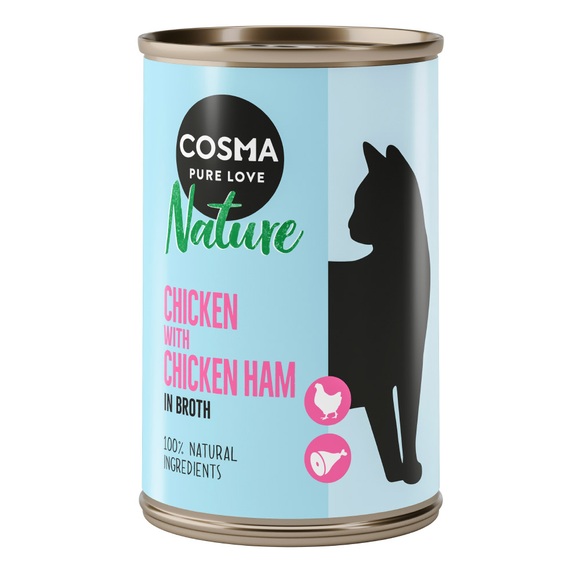 Cosma Nature 6 x 140 g - Huhn & Hühnerschinken