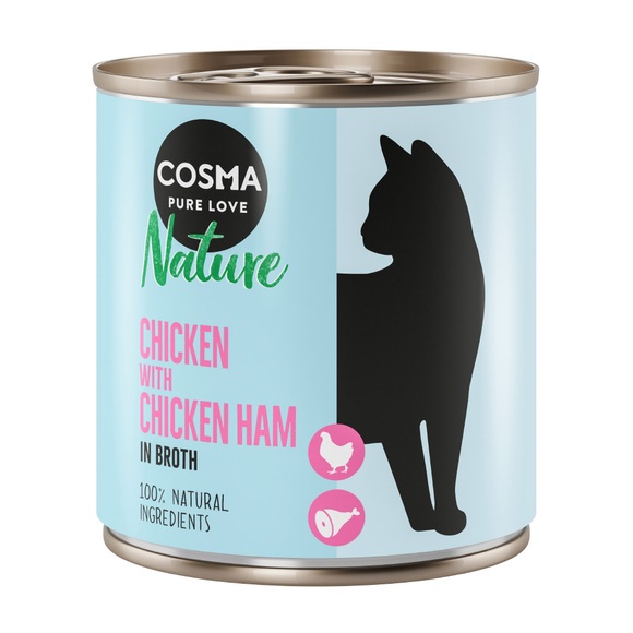 Sparpaket Cosma Nature 12 x 280 g - Huhn & Hühnerschinken