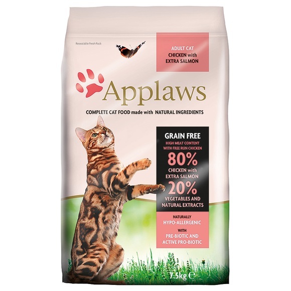 6,5 kg + 1 kg gratis! 7,5 kg Applaws Trockenfutter - Huhn & Lachs