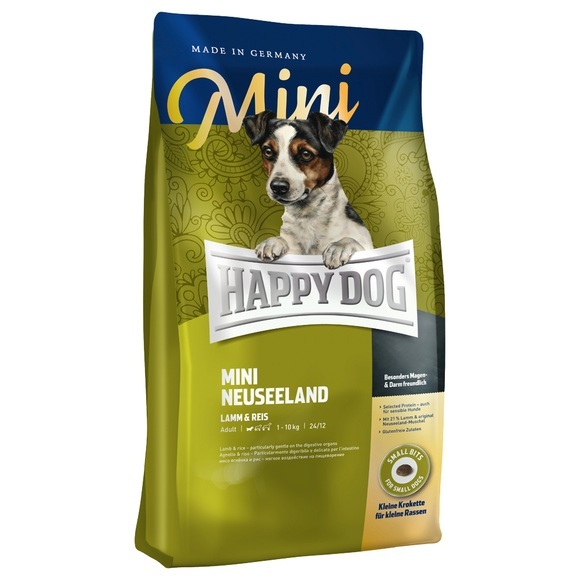 Sparpaket: 2 x Großgebinde Happy Dog Supreme Hundefutter - Mini Neuseeland (2 x 4 kg)
