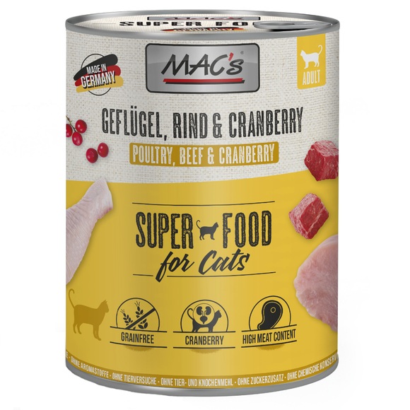 MAC´s Cat 6 x 800 g - Geflügel & Cranberry