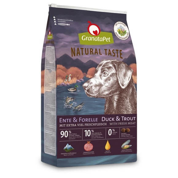 GranataPet Natural Taste Trockenfutter Ente & Forelle - 2 x 12 kg