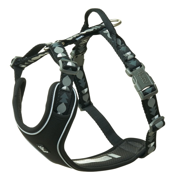 Hurtta Bare Y-Geschirr, coal - Grösse 45-60: 42 - 60 cm Brustumfang